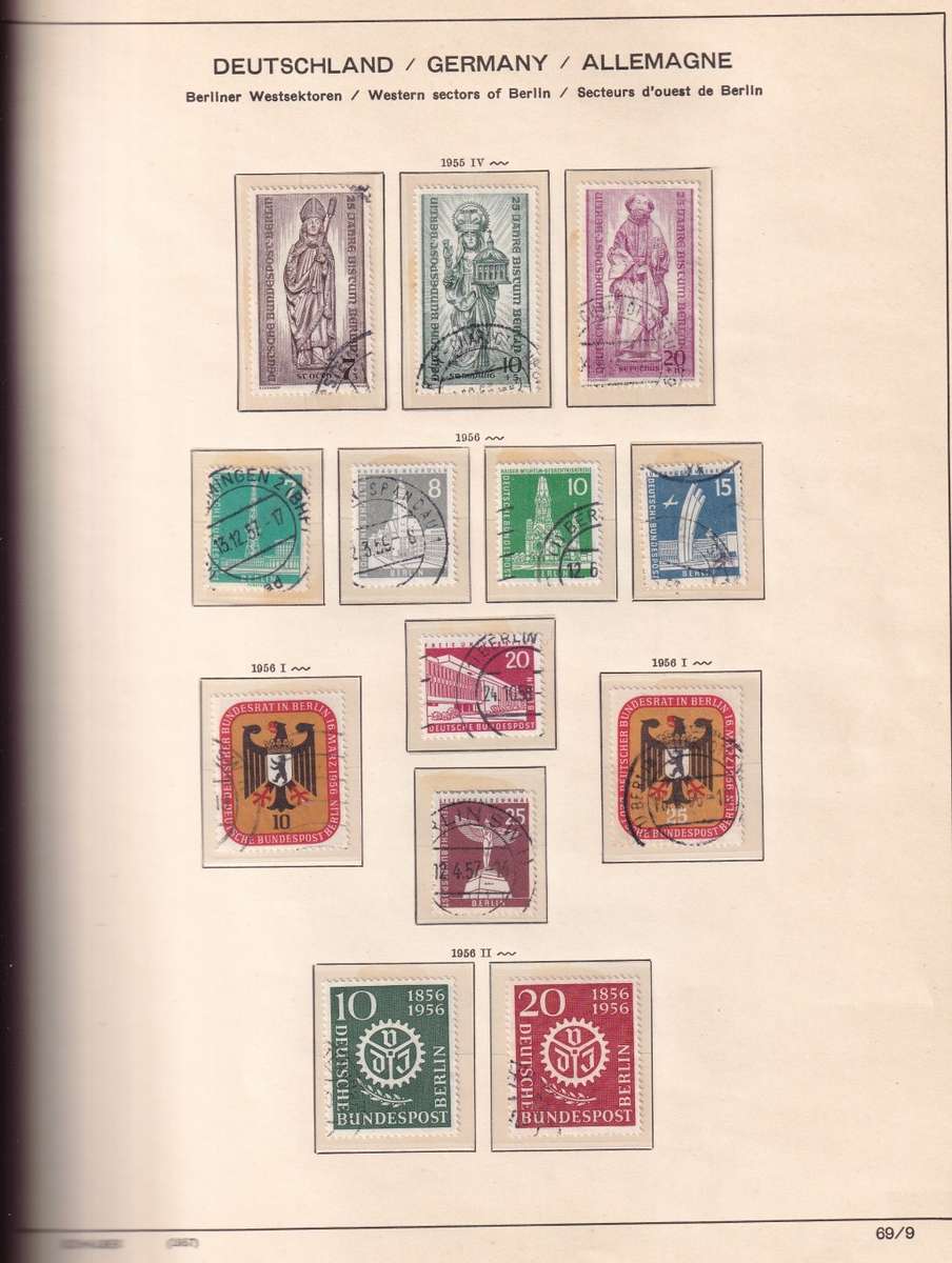 Germany Schaubek pre printed album 1950-1984 sets and part sets, M/H & used   (15 scans)