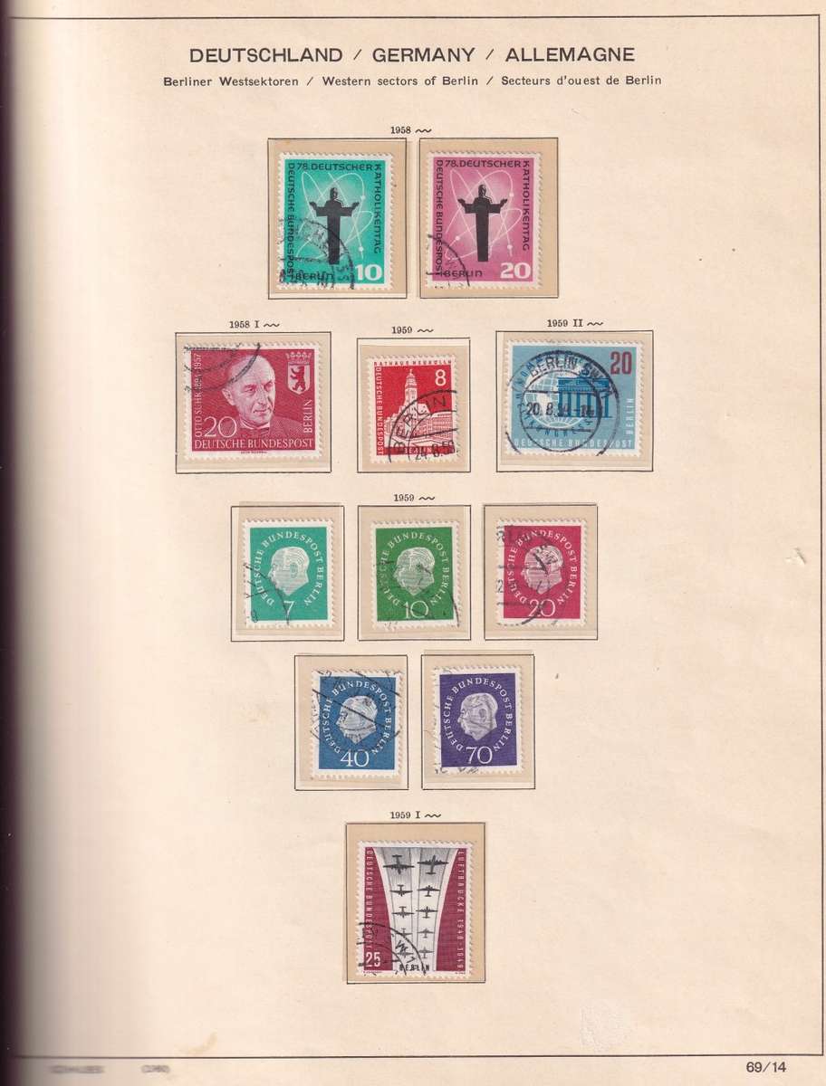 Germany Schaubek pre printed album 1950-1984 sets and part sets, M/H & used   (15 scans)