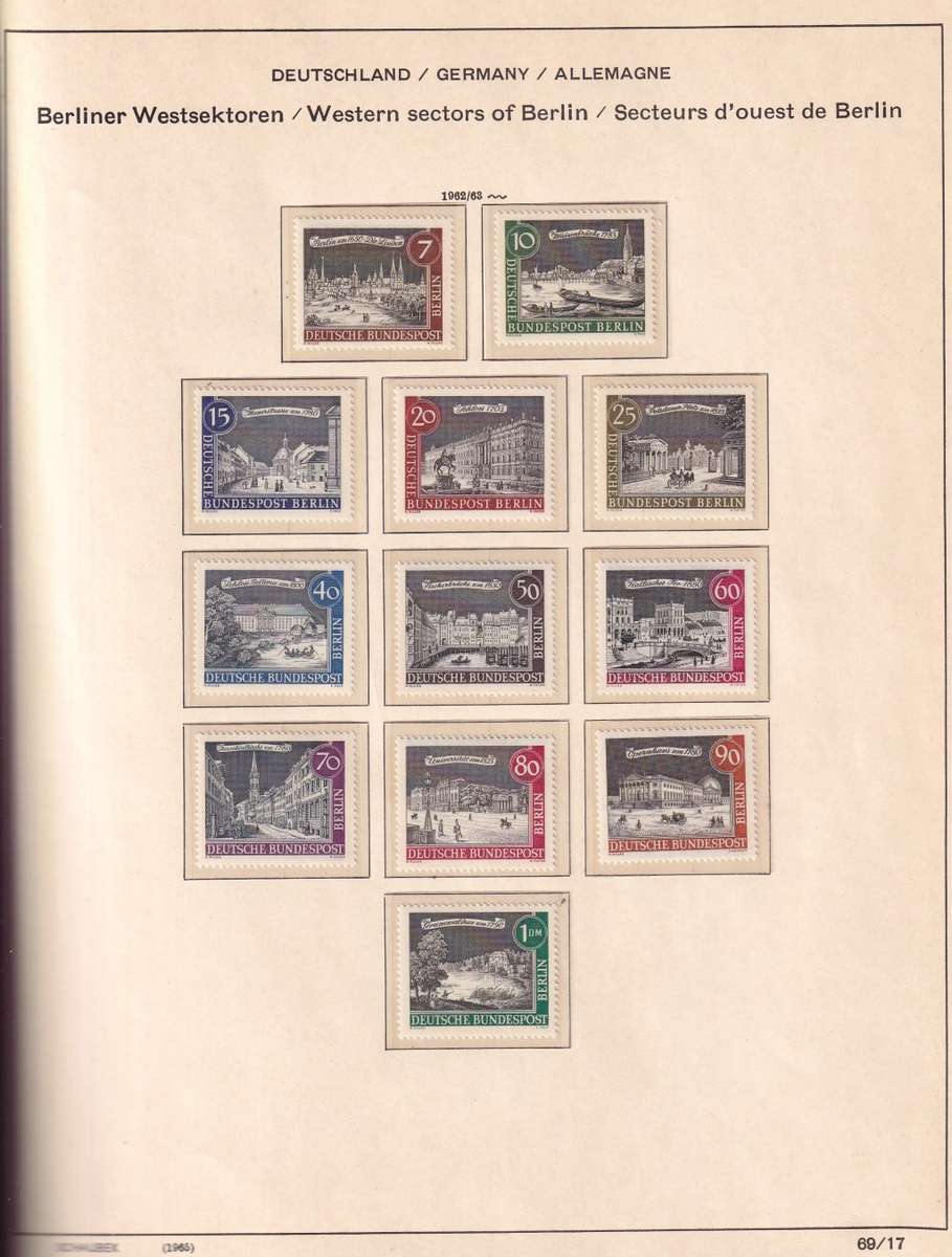 Germany Schaubek pre printed album 1950-1984 sets and part sets, M/H & used   (15 scans)