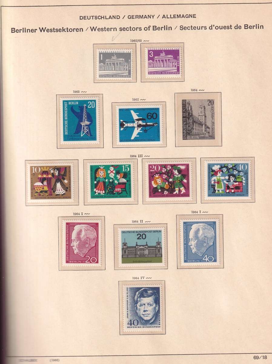 Germany Schaubek pre printed album 1950-1984 sets and part sets, M/H & used   (15 scans)