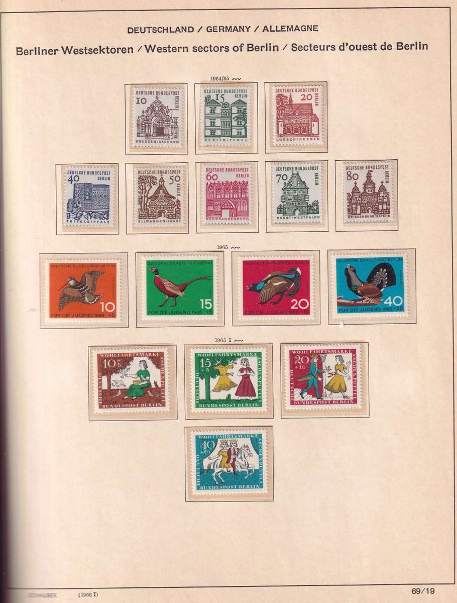 Germany Schaubek pre printed album 1950-1984 sets and part sets, M/H & used   (15 scans)