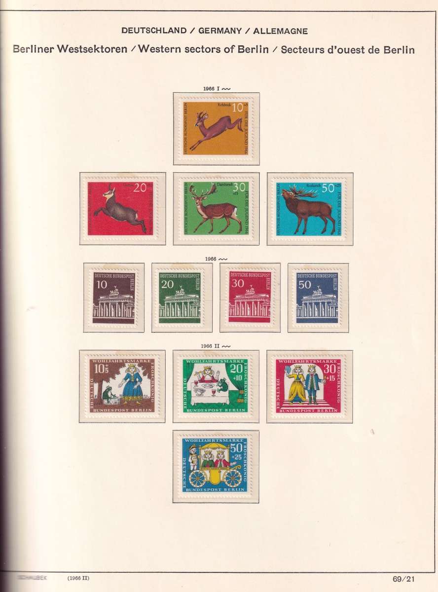 Germany Schaubek pre printed album 1950-1984 sets and part sets, M/H & used   (15 scans)