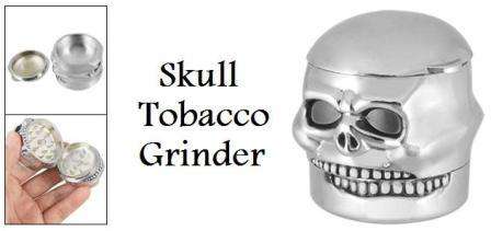 Skull Tobacco Leaf and Herb Grinder Hells Angels Smoking Collectables