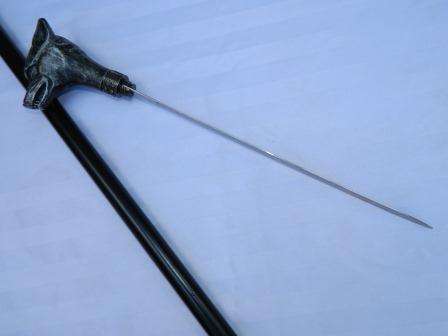 Wolf Walking Stick with Hidden Blade 90cm Long
