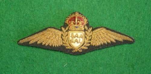 SA Airways, Badge Qualification Breast Pilot