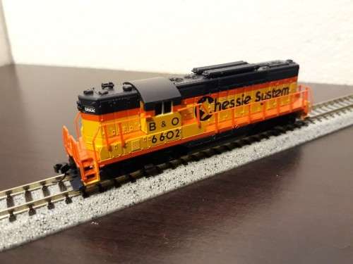 N Scale Atlas #48422 GP-9 Chessie #B&O 6602