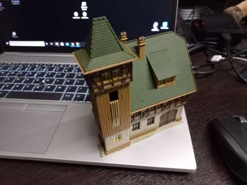 N Scale Vollmer 21072 Half Timbered Fire Station