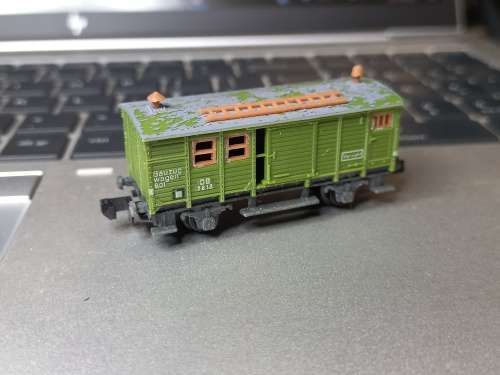 N Scale Arnold 4640 DB 7818 Bauzug Construction Train Car
