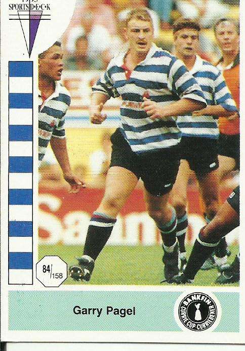 Gary Pagel 1993 Sports Deck Rugby Trading Card