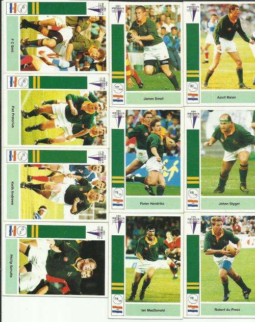 1993 Sports Deck Trading card lot - Assorted Springboks