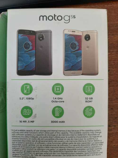 Motorola Moto G5S Lunar Grey - No Reserve