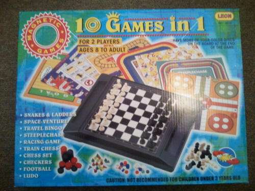 10 in 1 magnetic board games. Opened but never used.