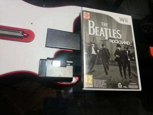 Guitar + The Beatles rockband game for Wii