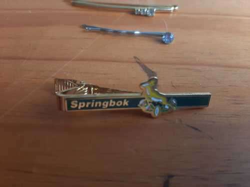 Springbok Tie pin and 4 pretty hair pins