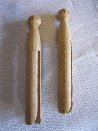 Stunning Pair of Vintage Dolly Pegs