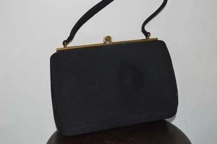 Beautiful Black Corde Vintage Handbag