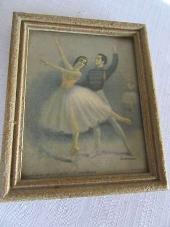 Vintage Ballerina Picture "Courtship"