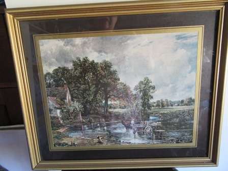 Set of 3 Beautifully Framed Landscape Lithographs by Constable