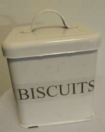 Enamel Biscuit Container with Lid