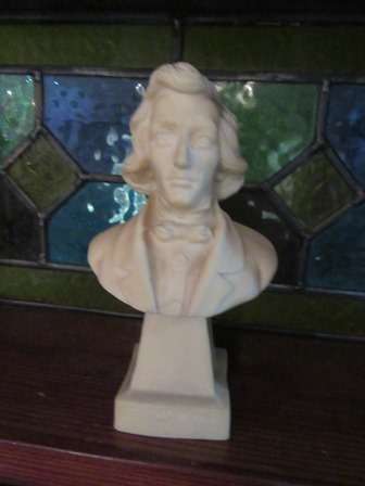 F Chopin Composer Bust Figurine