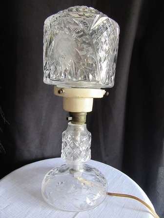 Beautiful Rose Cut Crystal Lamp