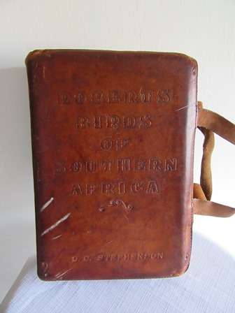 Vintage Leather Book Cover with Roberts Birds of SA by Gordon Lindsay MacClean Autographed