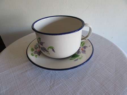 Vintage Enamel Floral Duo