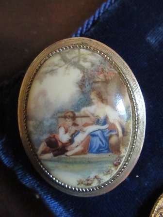 Stunning  Victorian Scene Brooch