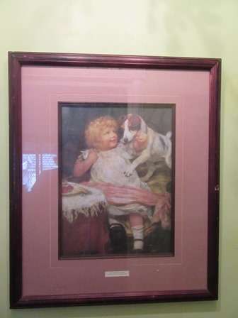 Beautiful Framed Lithograph ` The Uninvited Guest` by Arthur J Elsley 1861