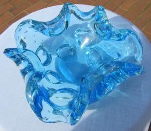 Vintage Murano Large Ashtray/Bowl in Turqoise