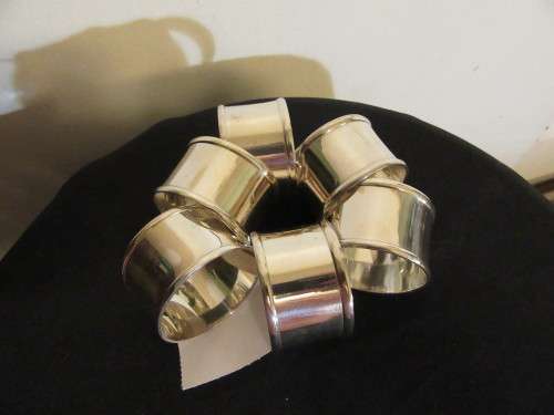 Set of 6 Silver Plate Serviette Rings