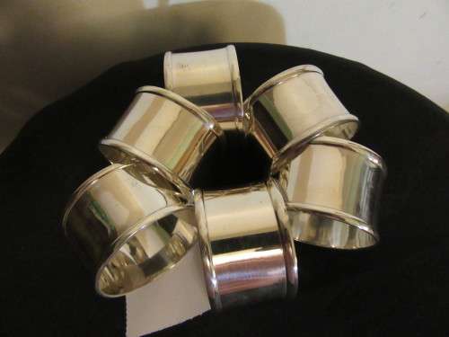 Set of 6 Silver Plate Serviette Rings