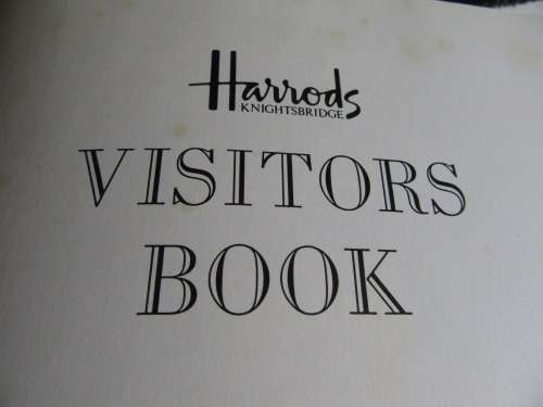 Harrods Visitors Book