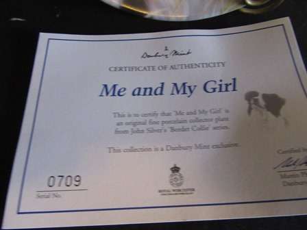 Royal Worcester "Me And My Girl Collectors Plate"