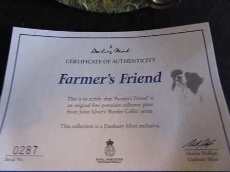 Royal Worcester" Farmers Friend" Collectors Plate