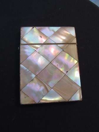 Victorian Mother of Pearl Calling Card Case - For Greg Only