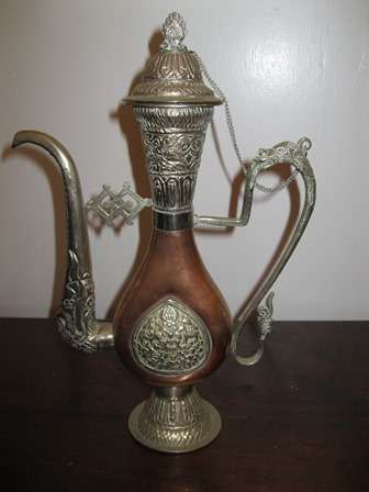 Silver/Copper combined Tea Pot Turkish