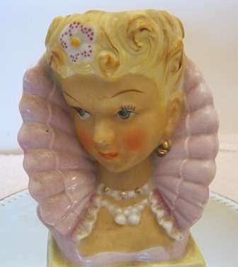 Vinatge c 1950 Head Vase of Lucelle Ball