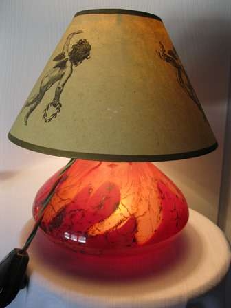 Beautiful Vintage Murano Lamp with Dual Light for Base and Shade