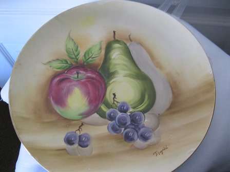 Capri Hand Painted Fruit Rack Plate