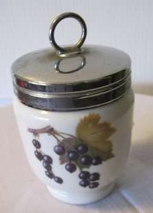 Royal Worcester King Size Egg Coddler Black Current, Plum & Leaf Design