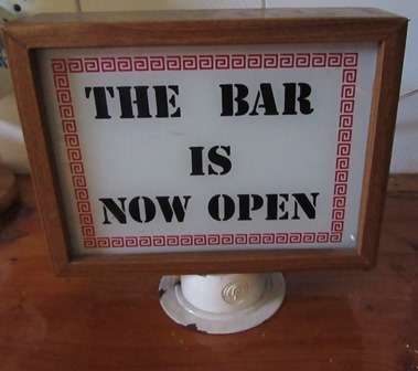 Neon Sign "This Bar is Now Open"
