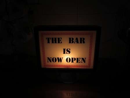 Neon Sign "This Bar is Now Open"