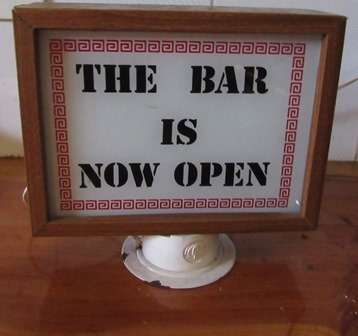 Neon Sign "This Bar is Now Open"