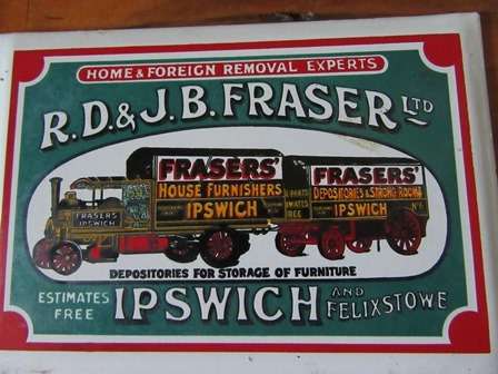 Vintage Enamel RD & JB Fraser Ltd Sign