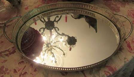 Stunning Silver Plated Mirrored Gallery Tray Made in England