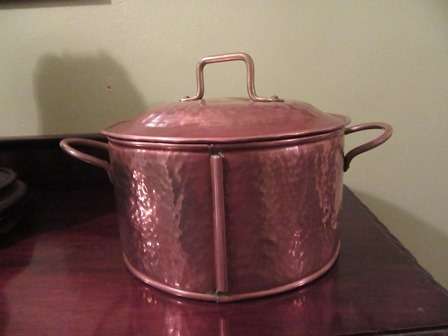 Hand Hammered  Copper Pot with Lid