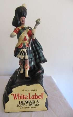 White Label Dewars Scotch Whisky Statue