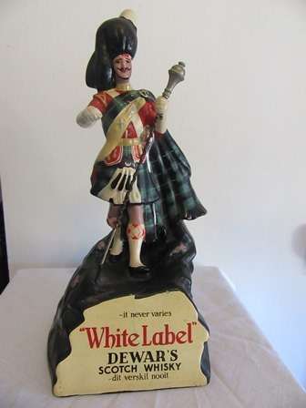 White Label Dewars Scotch Whisky Statue