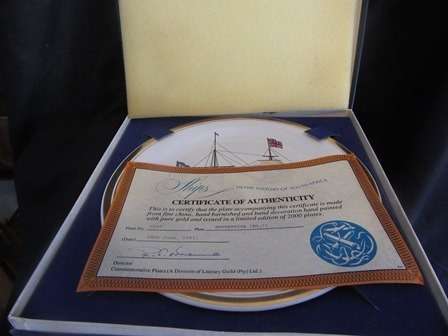 History Of SA Ships Rack Plates With Letter of Authenticity - Enterprise